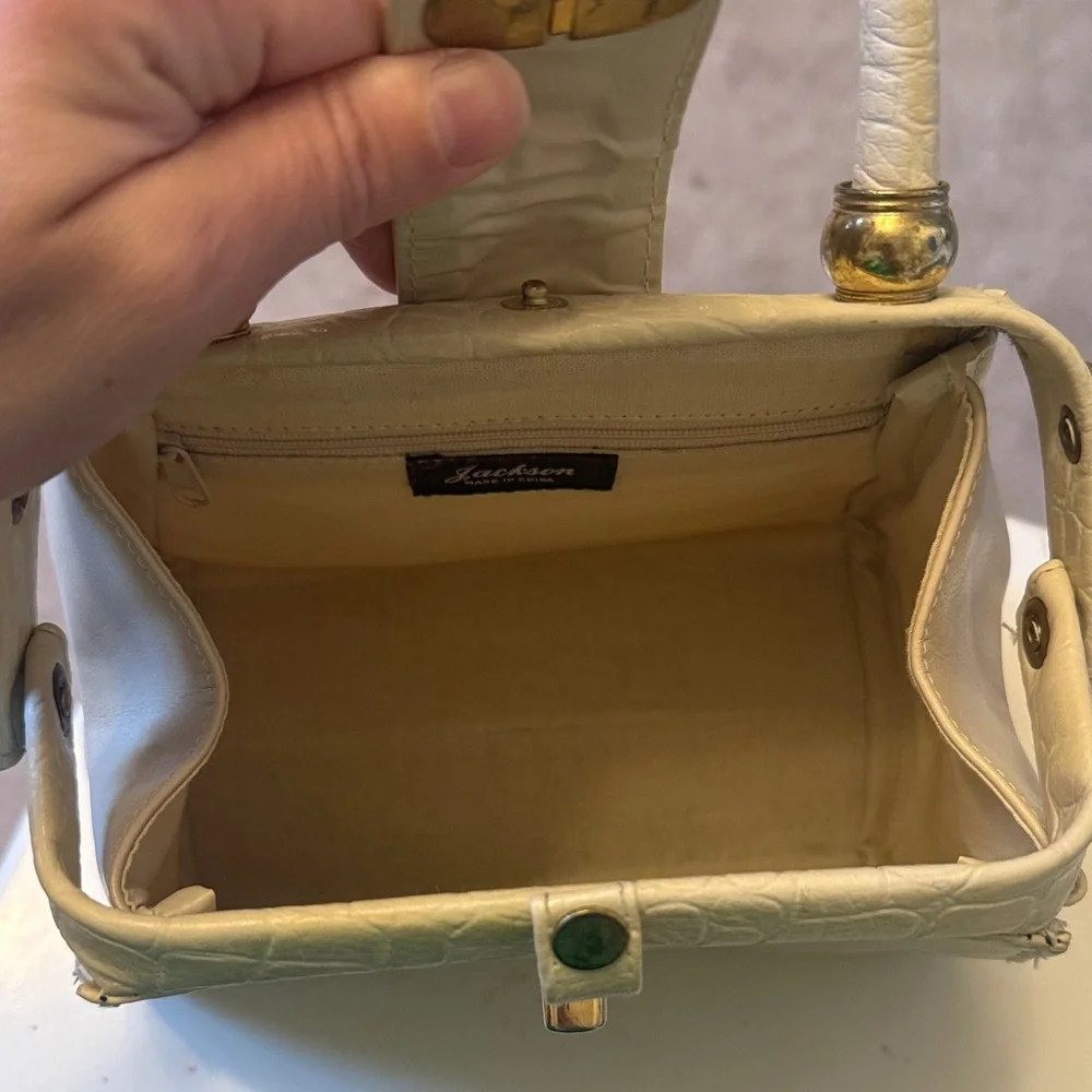 Dolce Vita Structured Cream Handbag